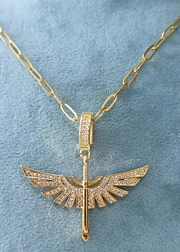 Çelik Gold Anka Kuşu Kolye - Görsel 2