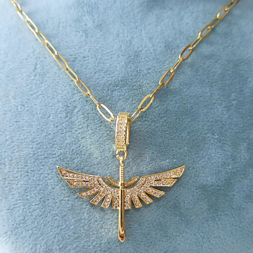 Çelik Gold Anka Kuşu Kolye - Görsel 2