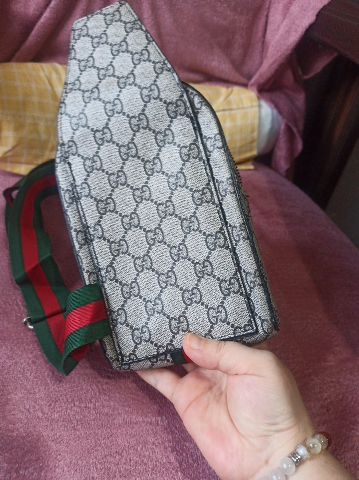 Kadın Gri Desenli Askılı Çanta - Görsel 3