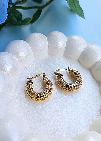 Accessorize Çelik Gold Kaplama Toplu Küpe 