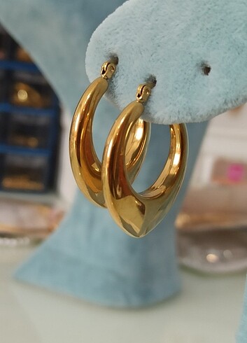 Accessorize Çelik Gold Kaplama badem küpe 