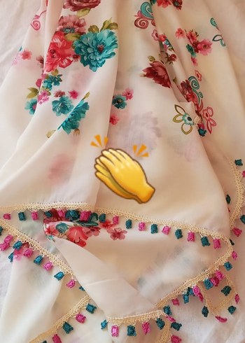Püsküllü Çok Renkli Bohem Kadın Şal