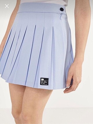 Bershka mavi pileli etek