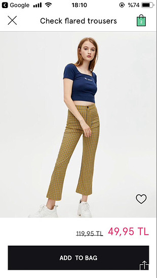 Pull and Bear Flared pantolon