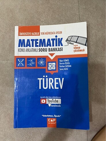 ÇAP YAYINLARI TÜREV KONU ANLATIMLI SORU BANKASI MATEMATİK