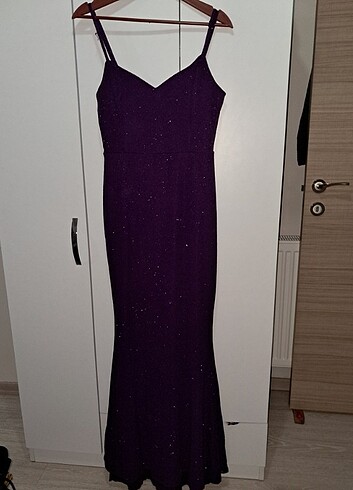 38 Beden mor Renk Gece elbisesi