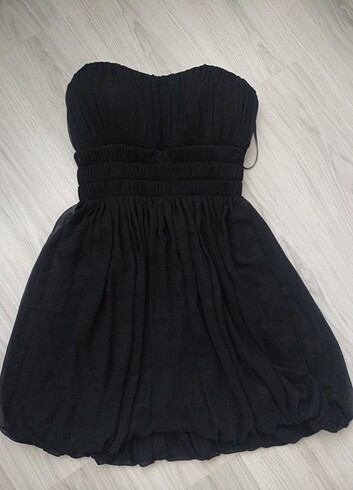 Bayan straplez mini elbise 