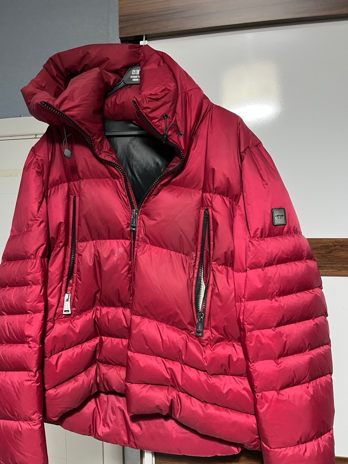 Lufian Kırmızı Fermuarlı erkek Kışlık Mont - Görsel 2