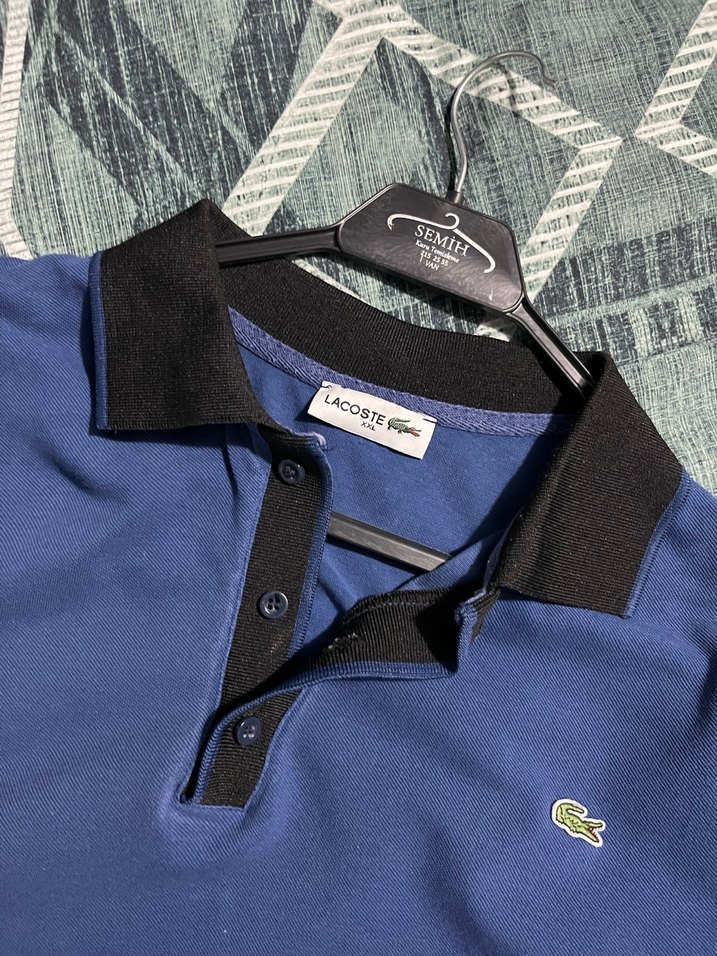Lacoste Erkek Mavi Polo Tişört - Görsel 3