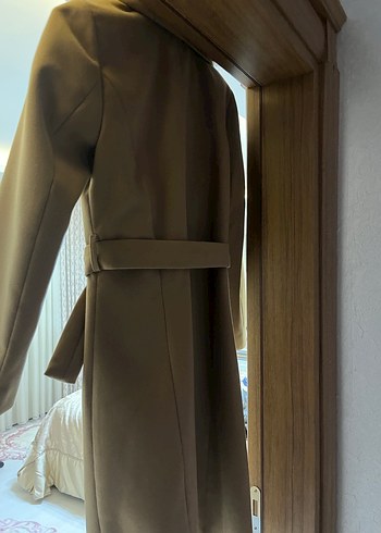 Kürk Yaka Camel Rengi Kaban - Görsel 2