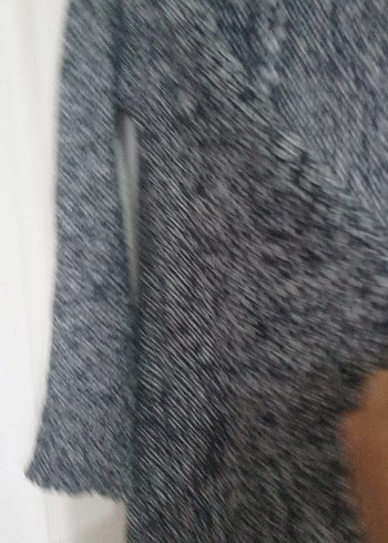 Zara Gri Uzun Örgü Kadın Hırka