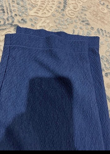 40 Beden Mavi Pilili Regular Fit Kadın Pantolon