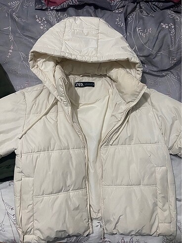 zara dik yaka şişme mont