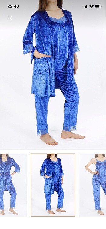 xl Beden Üçlü pijama takımı