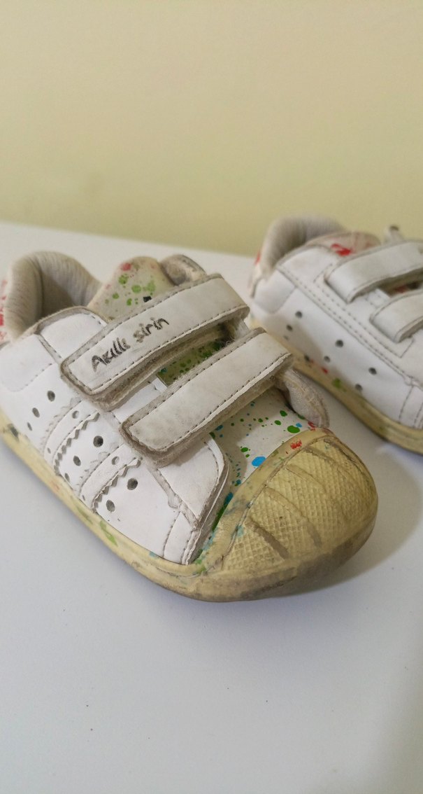 Kız Çocuk Beyaz Bağcıksız Sneaker - Görsel 3