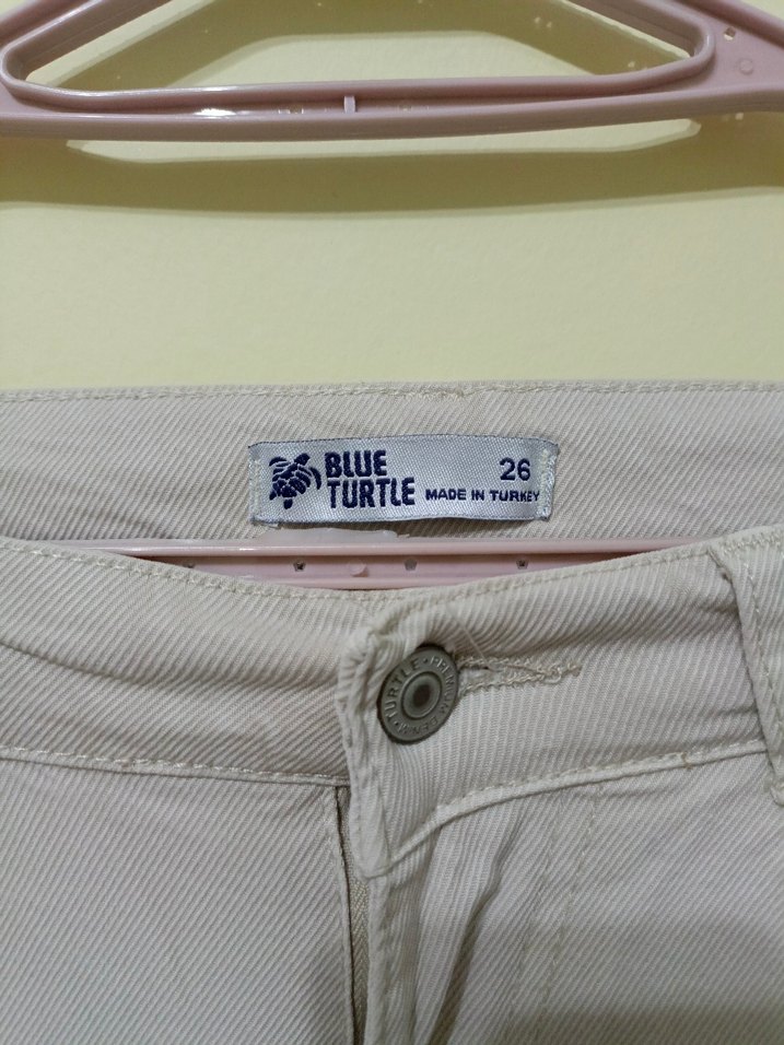 Kadın Bej Rahat Kesim Kumaş Pantolon - Görsel 3