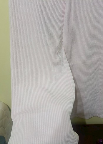 Pembe Pamuk Rahat Kesim Midi Kadın Pantolon - Görsel 3