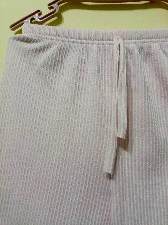 Pembe Pamuk Rahat Kesim Midi Kadın Pantolon - Görsel 2