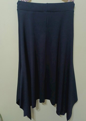 Mavi Midi Drapeli Kadın Etek - Görsel 3