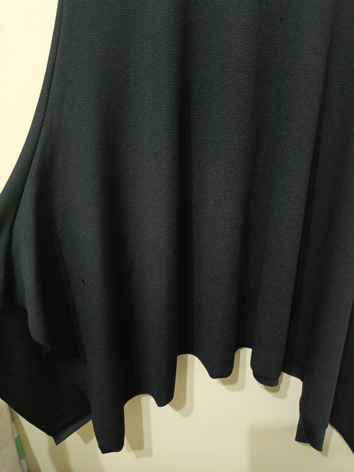 Mavi Midi Drapeli Kadın Etek - Görsel 2