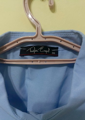 Mavi Düğmeli Kadın Gömlek - Görsel 5