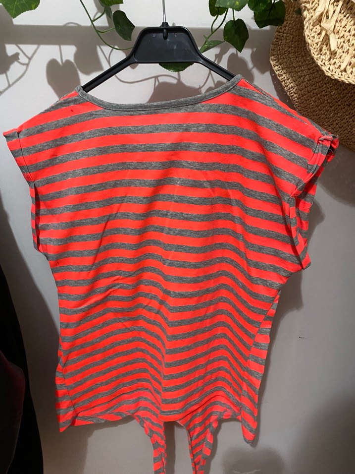 Renkli Çizgili Kısa Kollu Tişört - Görsel 2