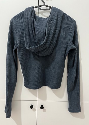 MAVİ MARKAGri Kapüşonlu Fermuarlı Kadın Ceket - Görsel 3