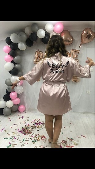 universal Beden çeşitli Renk Bride bornoz Kübra isimli