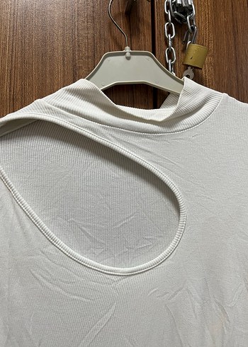 38 Beden beyaz Renk Beyaz Uzun Kollu Minimalist Bluz