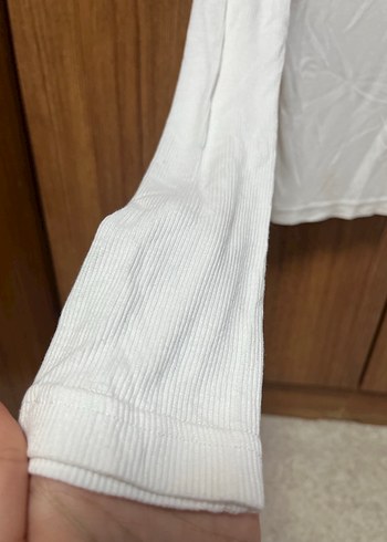 Diğer Beyaz Uzun Kollu Minimalist Bluz