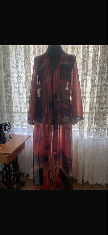 Zara Renkli uzun kimono