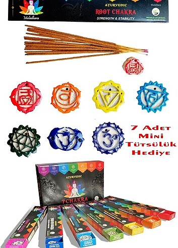 7 Chakra organik tütsü Seti