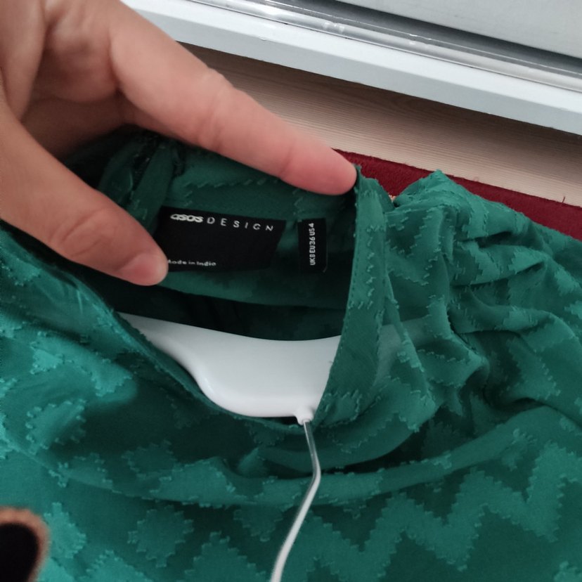 Kadın Yeşil Pilili Uzun Elbise - Görsel 5