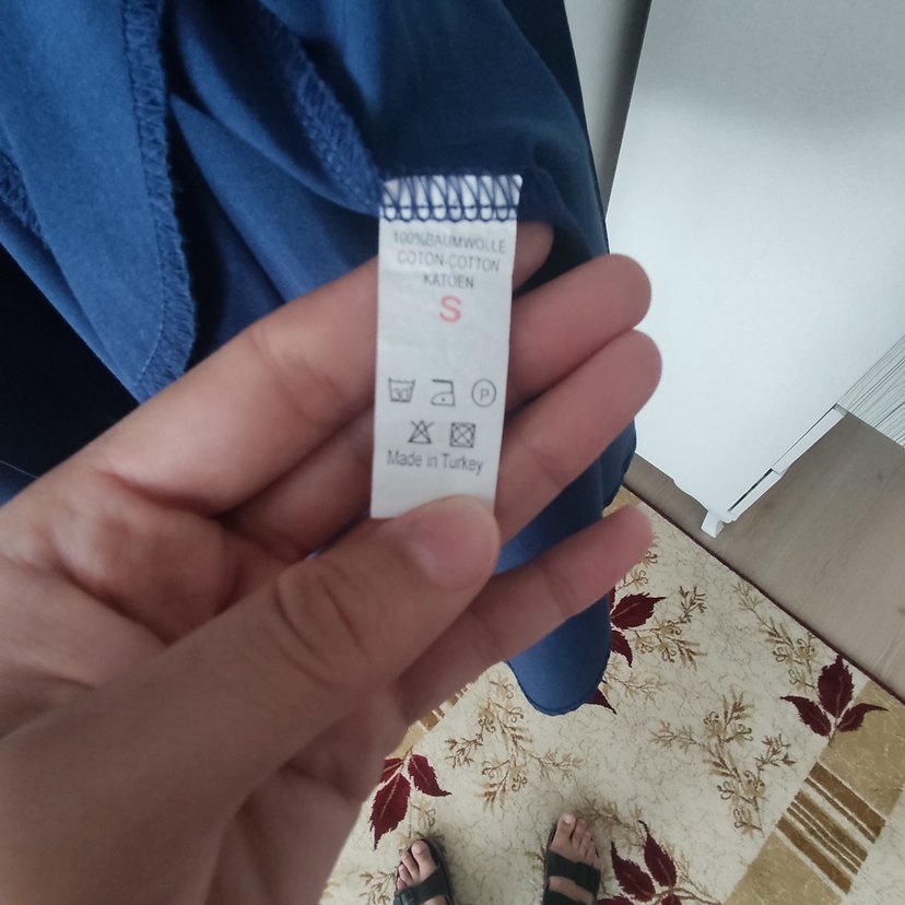 Lacivert Uzun Kollu Kuşaklı Elbise - Görsel 4