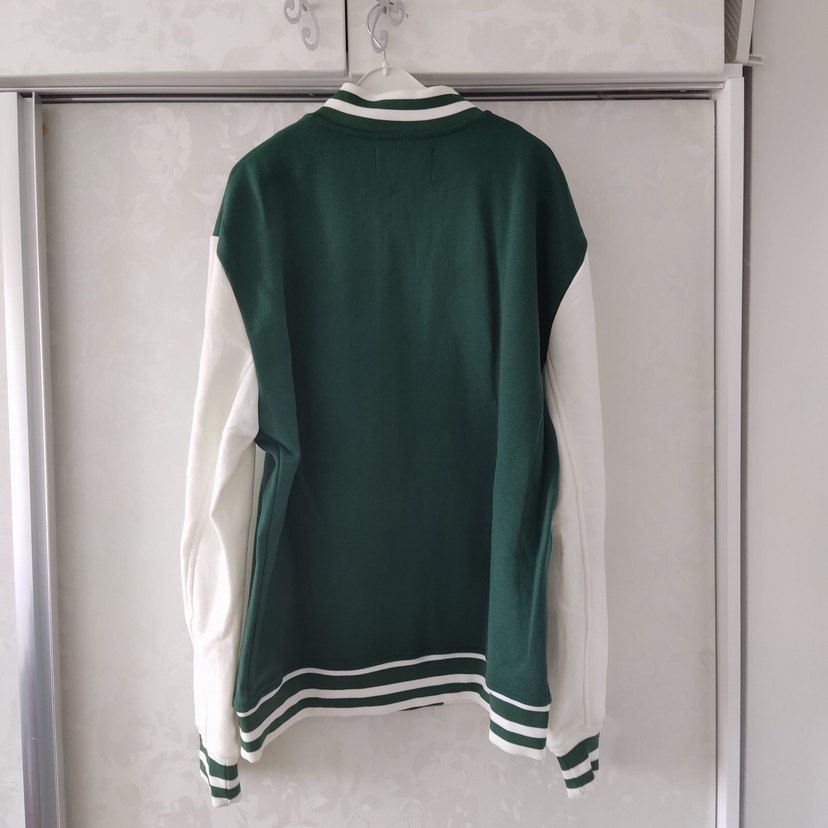 Yeşil ve Beyaz Renkli Fermuarlı Erkek Sweatshirt - Görsel 2