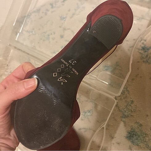 Bordo nubuk ayakkabı - Görsel 4