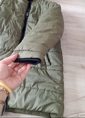 11-12 Yaş Beden haki Renk Erkek mont