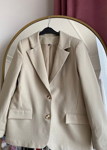 Bej Kadın Blazer Ceket