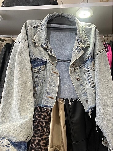 Crop kot ceket