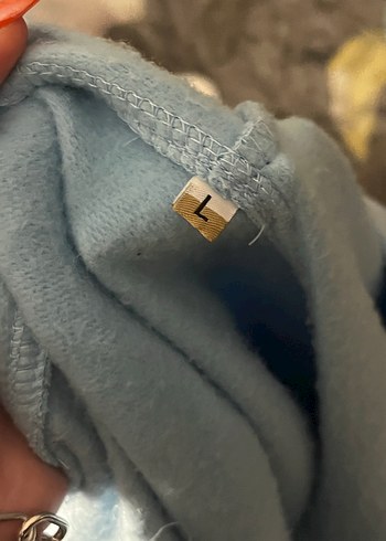 Diğer Mavi Ayı Baskılı Fermuarlı Sweatshirt