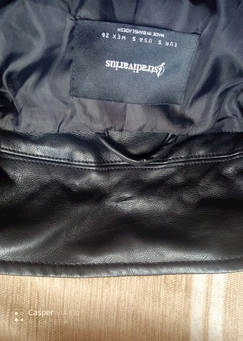 Kadın Siyah Deri Biker Ceket Kemerli - Görsel 5