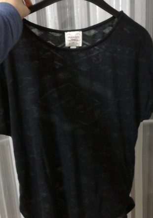 Mango Siyah T-shirt