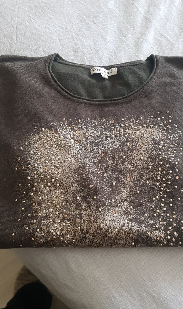 yesil Payetli Uzun Kollu  perlina kışlık kazak - Görsel 3