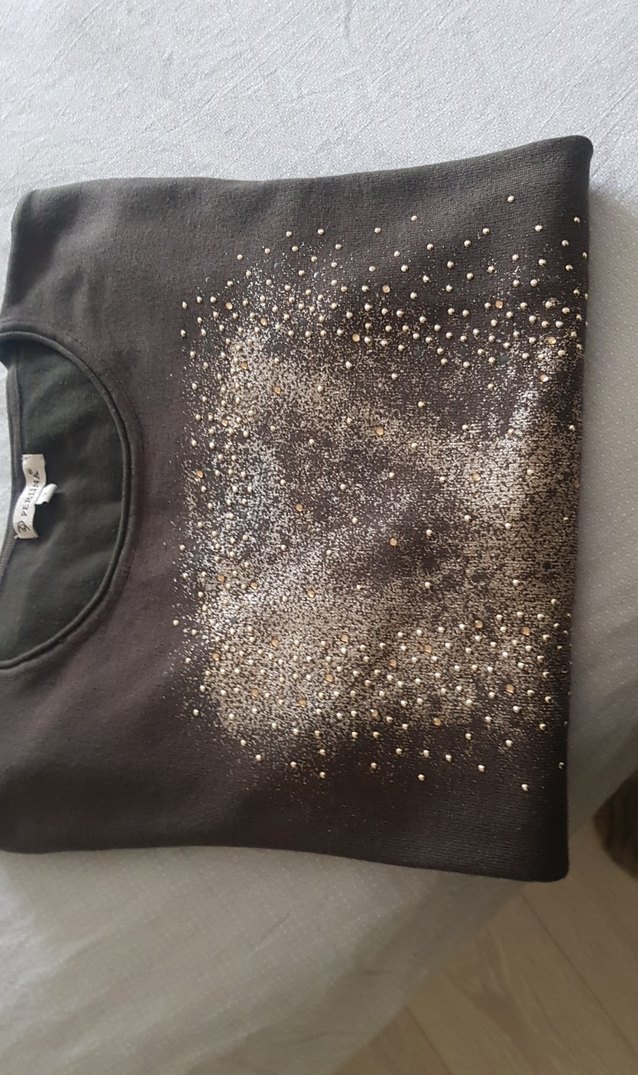 yesil Payetli Uzun Kollu  perlina kışlık kazak - Görsel 5