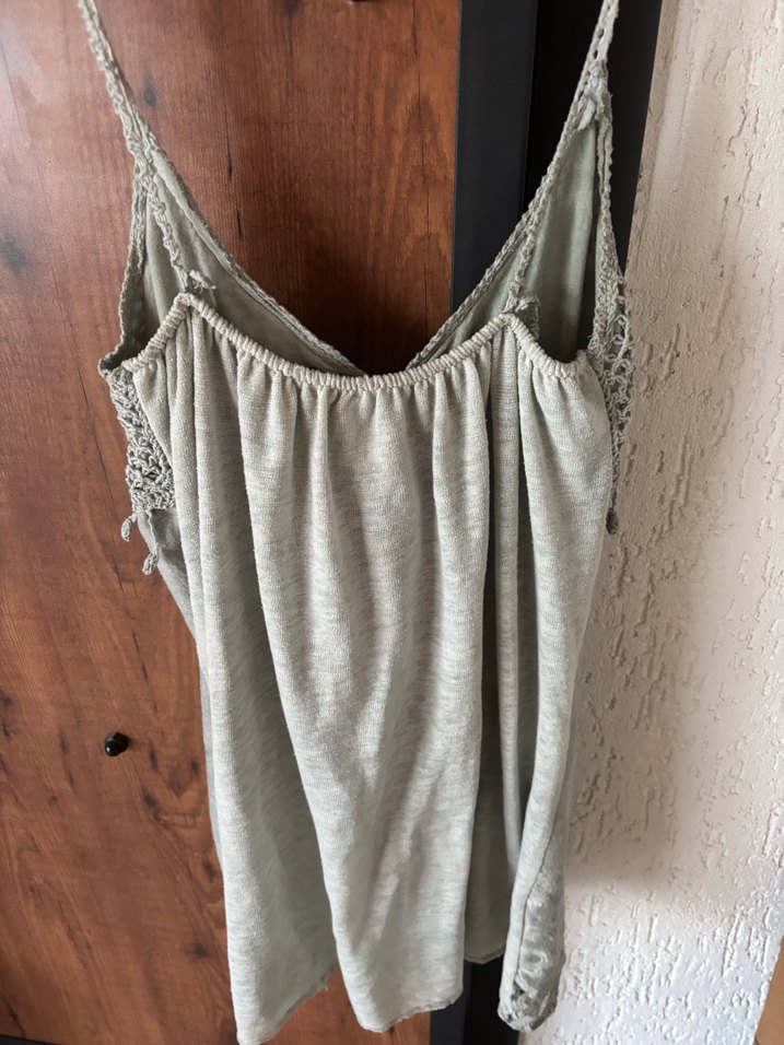 Dantel Detaylı Bohem V Yaka Kolsuz Midi elbise - Görsel 2