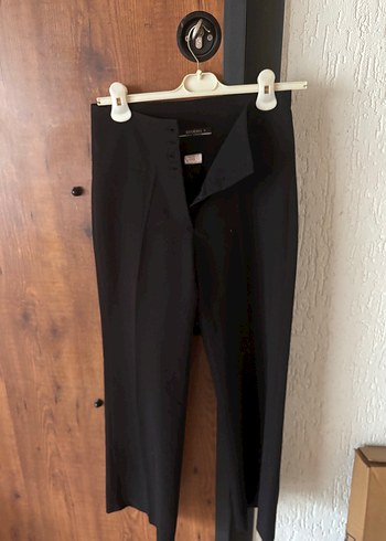 Düğmeli Siyah Mini Goth Kadın kumaş pantolon - Görsel 4