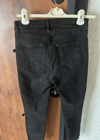 Siyah Yırtık Detaylı Kadın Kot Pantolon ltb - Görsel 2