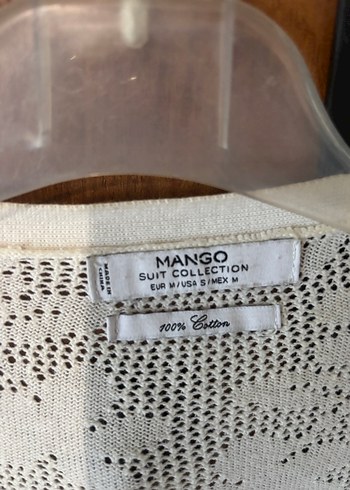 Dantel Detaylı Beyaz Kadın Hırka mango - Görsel 2