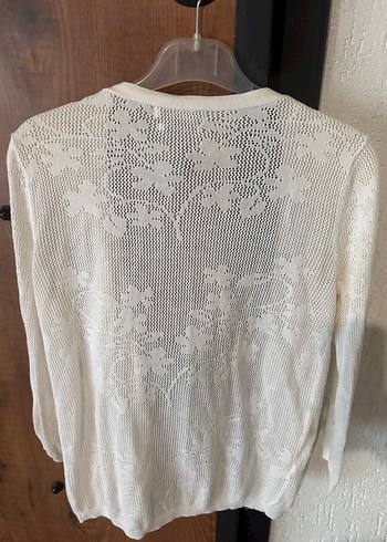 Dantel Detaylı Beyaz Kadın Hırka mango - Görsel 3