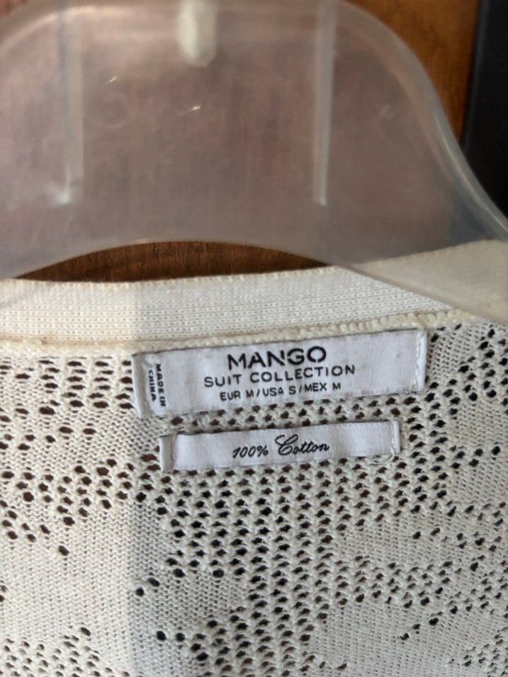 Dantel Detaylı Beyaz Kadın Hırka mango - Görsel 2